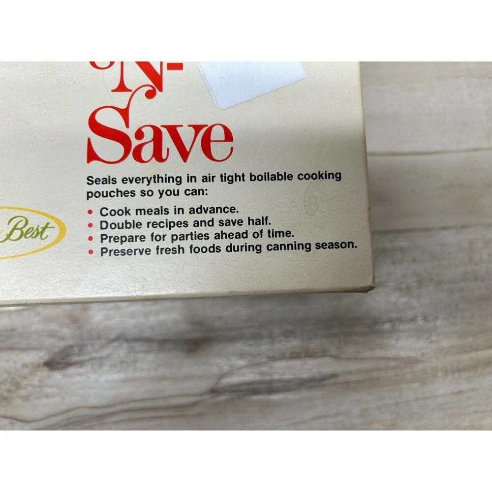 Vtg Sears Seal N Save Cook Save Prepaire Preserve Food Sealing White Machine